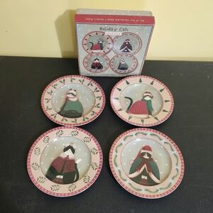 Oneida Festive Cat Plates Set
